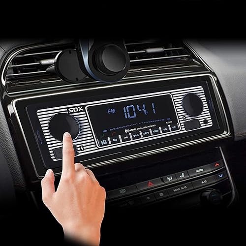 Miniatura 5 de SDX Audio Receptor de radio Bluetooth, reproductor de MP3 con cargador USB, MP3USB, entrada auxiliar, micrófono integrado manos libres, iluminación