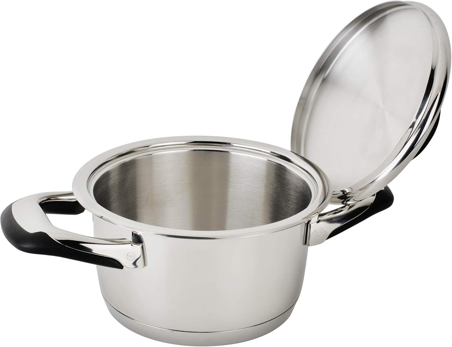 2001-24 Cooking Pot 18/10 Stainless Steel + Bakelite (Handles and Thermometer), Chrome, 24 cm