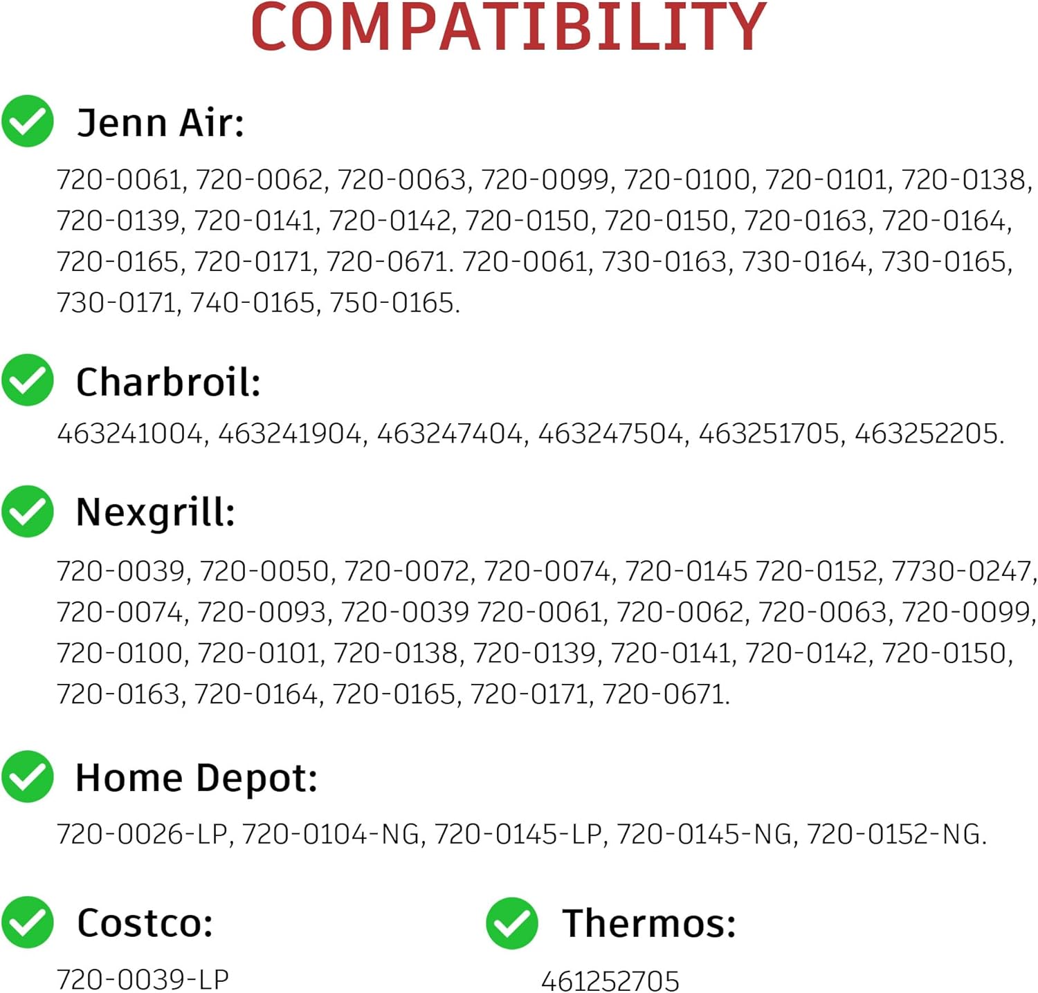 Grill Replacement Parts for Jenn Air 720-0061, 720-0061-LP, 720-0062, 720-0063, 720-0099-NG, 720-0100-NG, Cast 304 Stainless Steel Burners and Stainless Steel Heat Plates for Jenn Air, 3 Packs