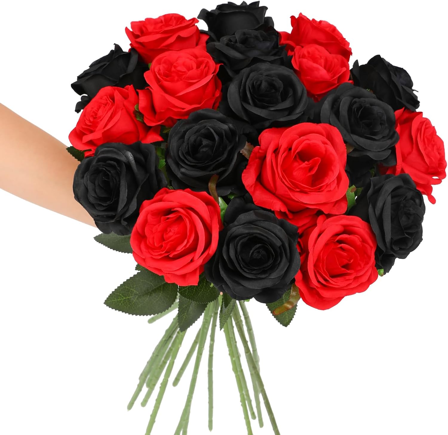 Amazon.com: Tifuly Roses Artificial Flowers - 12 pcs Realistic Long ...