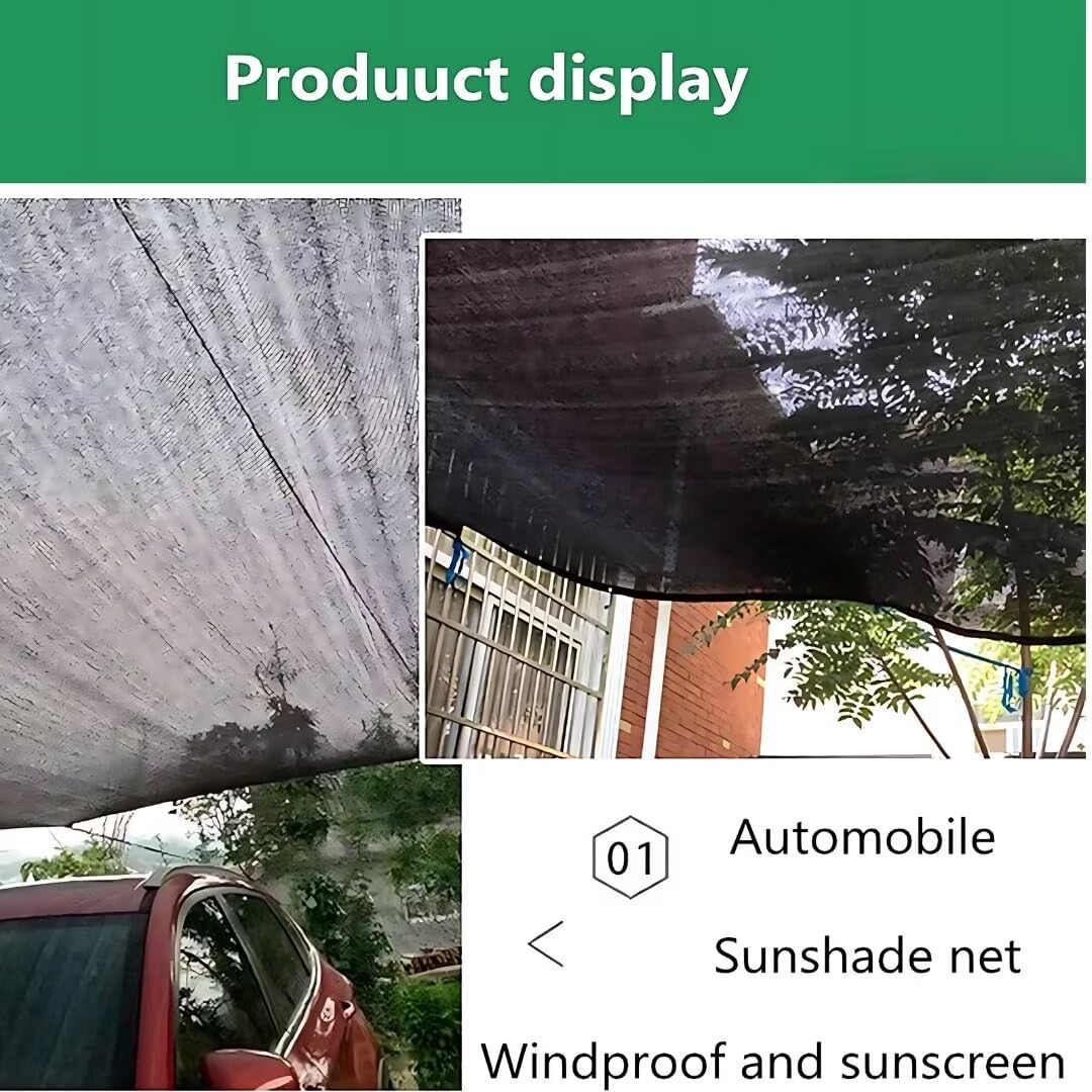 Filet d'ombrage Jardin 8 Broches 5X10m, Filet Protection Solaire Serre, Toile d'ombrage de Protection Solaire avec Oeillets, Résistant aux UV 90%, Maille Bâche