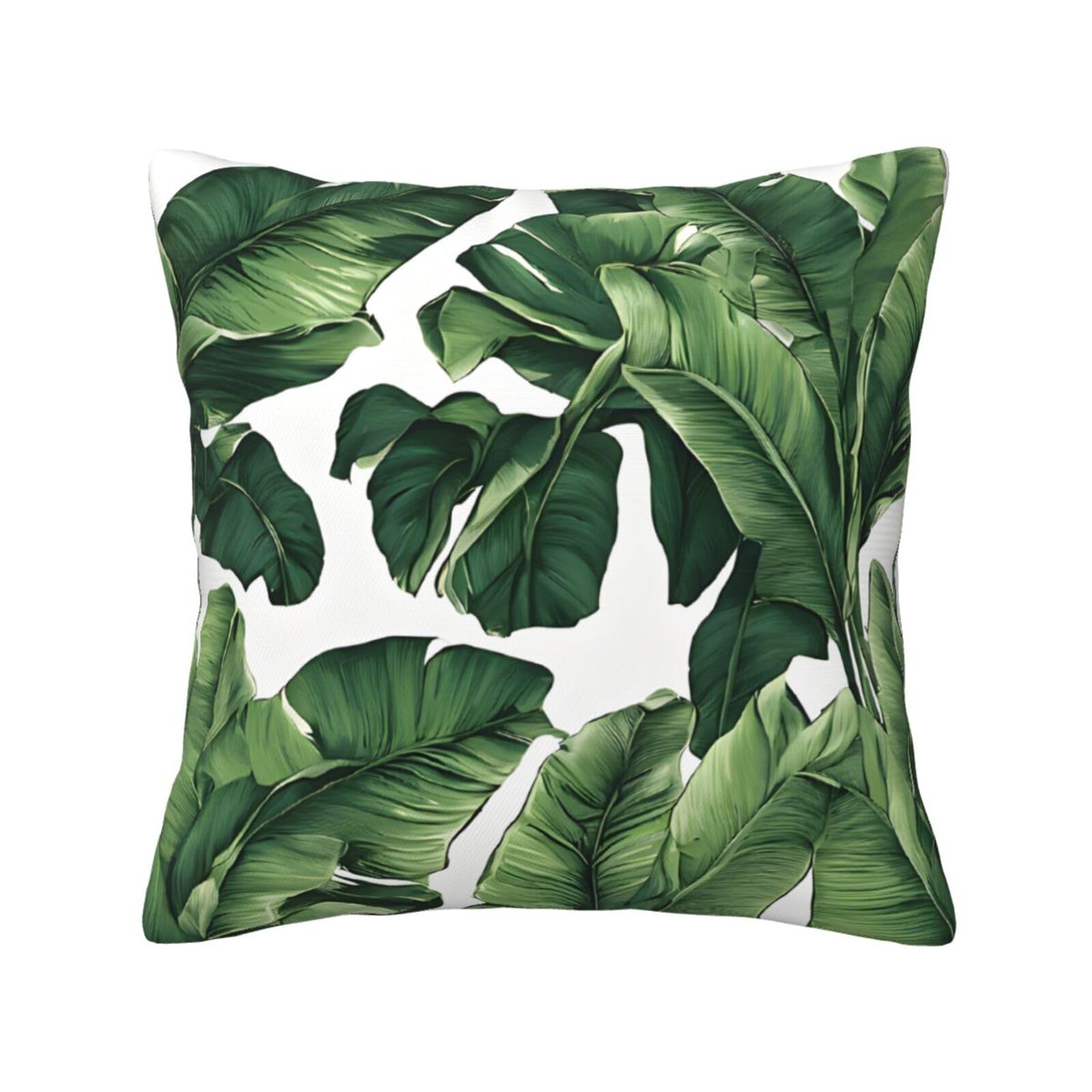 LHFIOHIRG (Tropical Banana Palm Leaf) Decorative Throw Pillow Covers Double-Sided Printed Cushion Covers for Sofa, Couch, Bed, and Home Decor 30 x 30cm