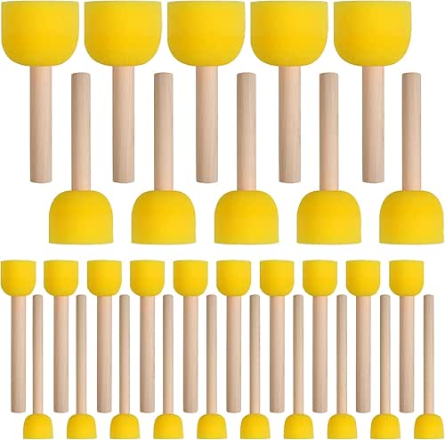 30 Pcs Round Sponges Brush Set, Round Sponge Brushes for