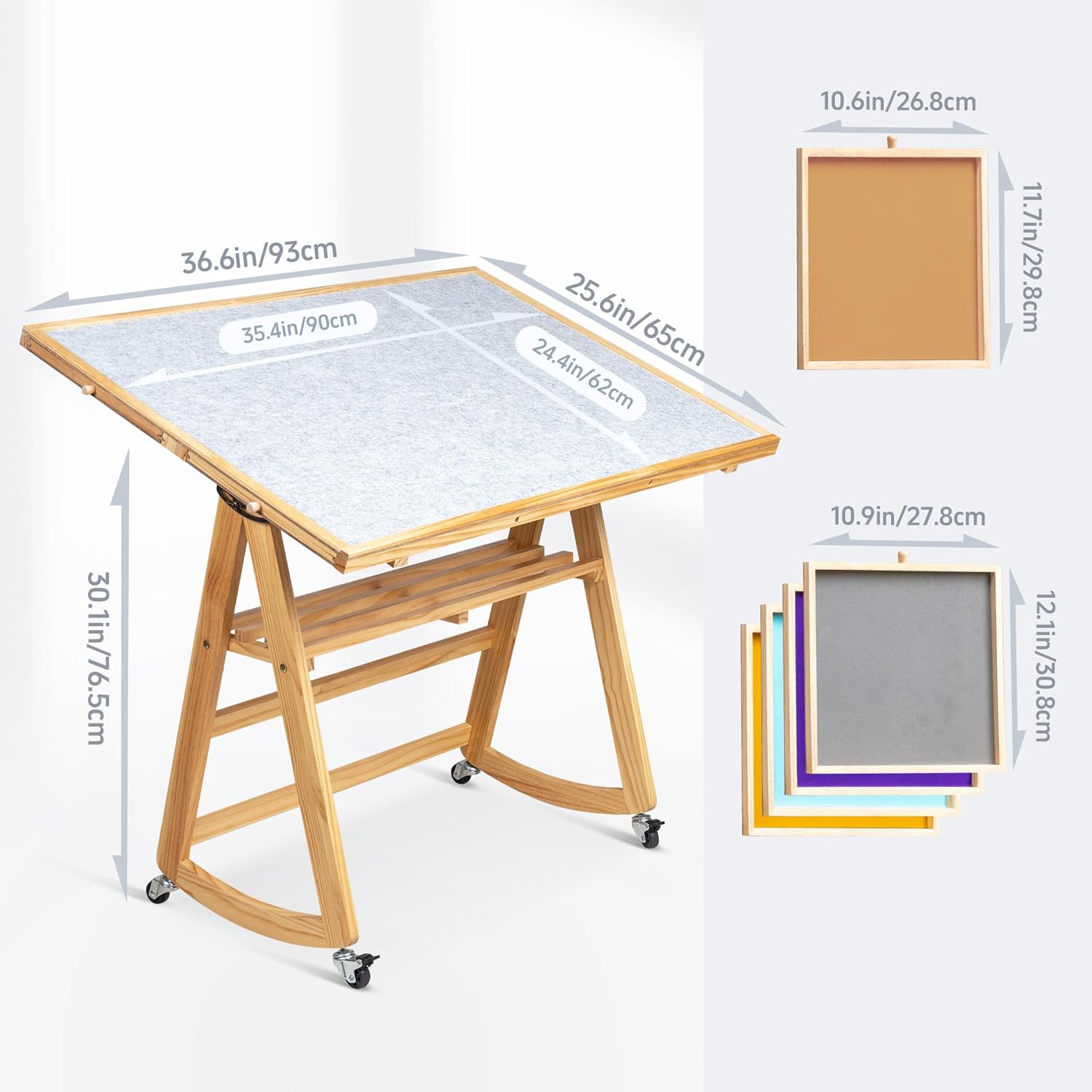 Image illustrating the use of the felt cover to protect an unfinished puzzle from a cat and dust.