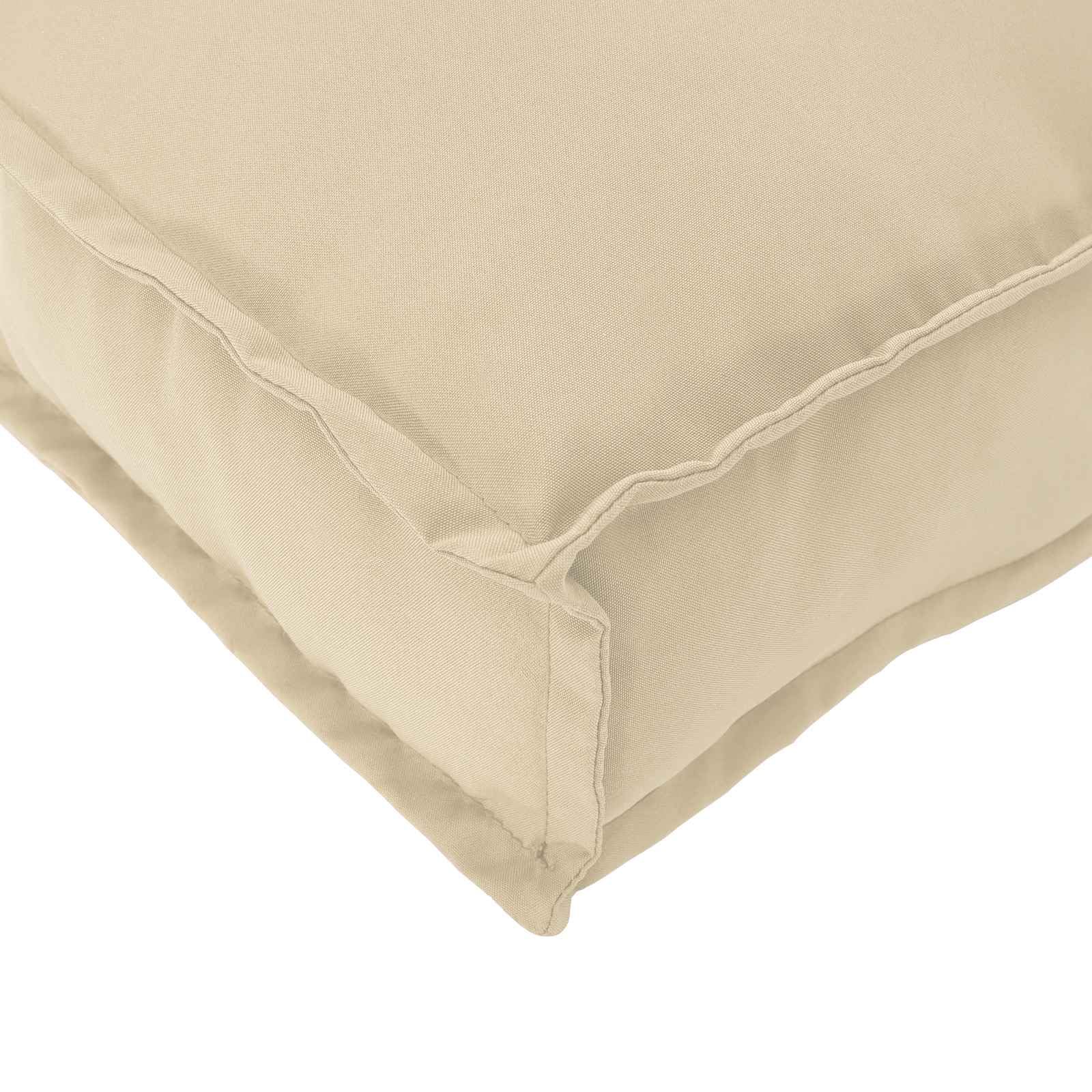 Kissen Beige 70 x 40 x 12 cm Oxford-Stoff Gartenkissen für Outdoor und Indoor Rechteckiges Dekokissen Sofakissen Loungekissen Sitzkissen Rückenkissen für Gartenmöbel