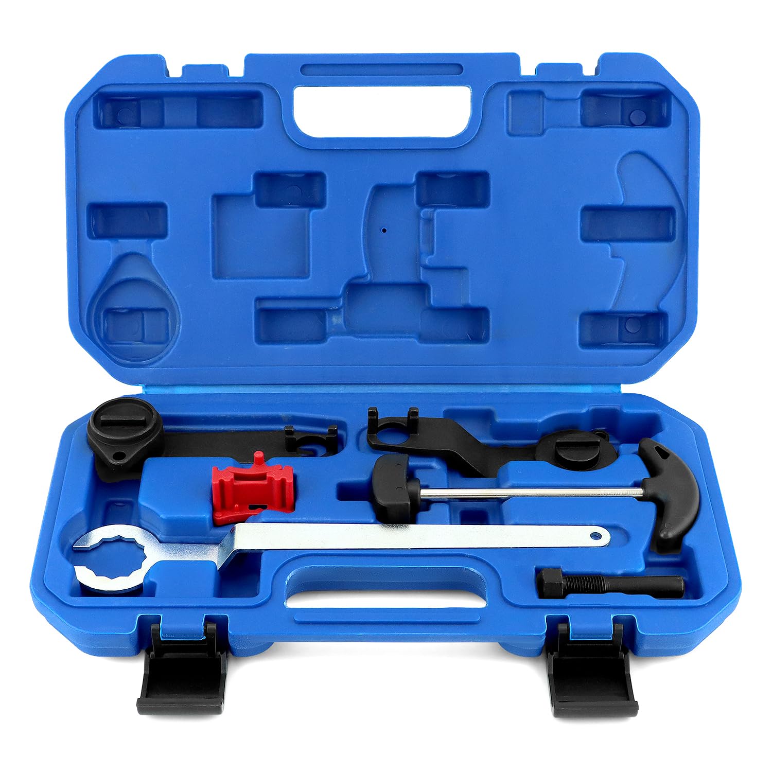 QWORK® Kit Attrezzo Messa in Fase, Strumento di Regolazione del Motore Dell'albero a Camme, Compatibile con Motori Audi A3, Golf 7, VAG EA211 Serie 1.0L 1.2L 1.4T 1.6L FSI TSI TFSI