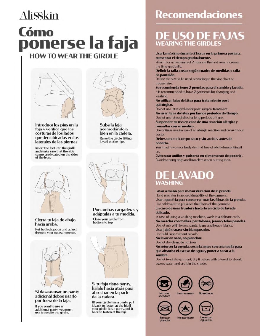 Faja Medio Muslo Ref AS006 - Compresión Fuerte con Cierre Lateral y Broches Internos, Refuerzo Abdominal, Realce de Glúteos, Abertura Perineal y Cargaderas Fijas