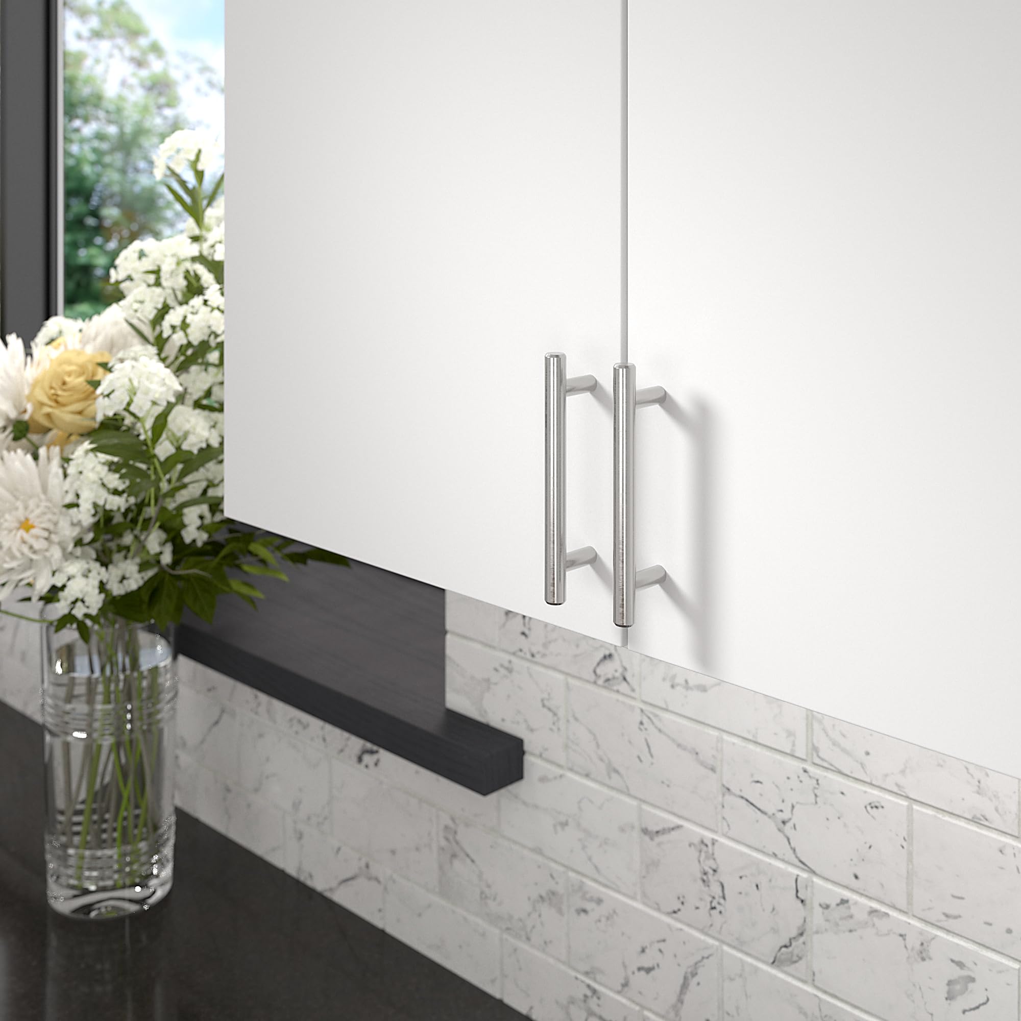 Richelieu 4-1/4" Cabinet Pull - Matte Chrome Bar Handle For Kitchen & Bathroom