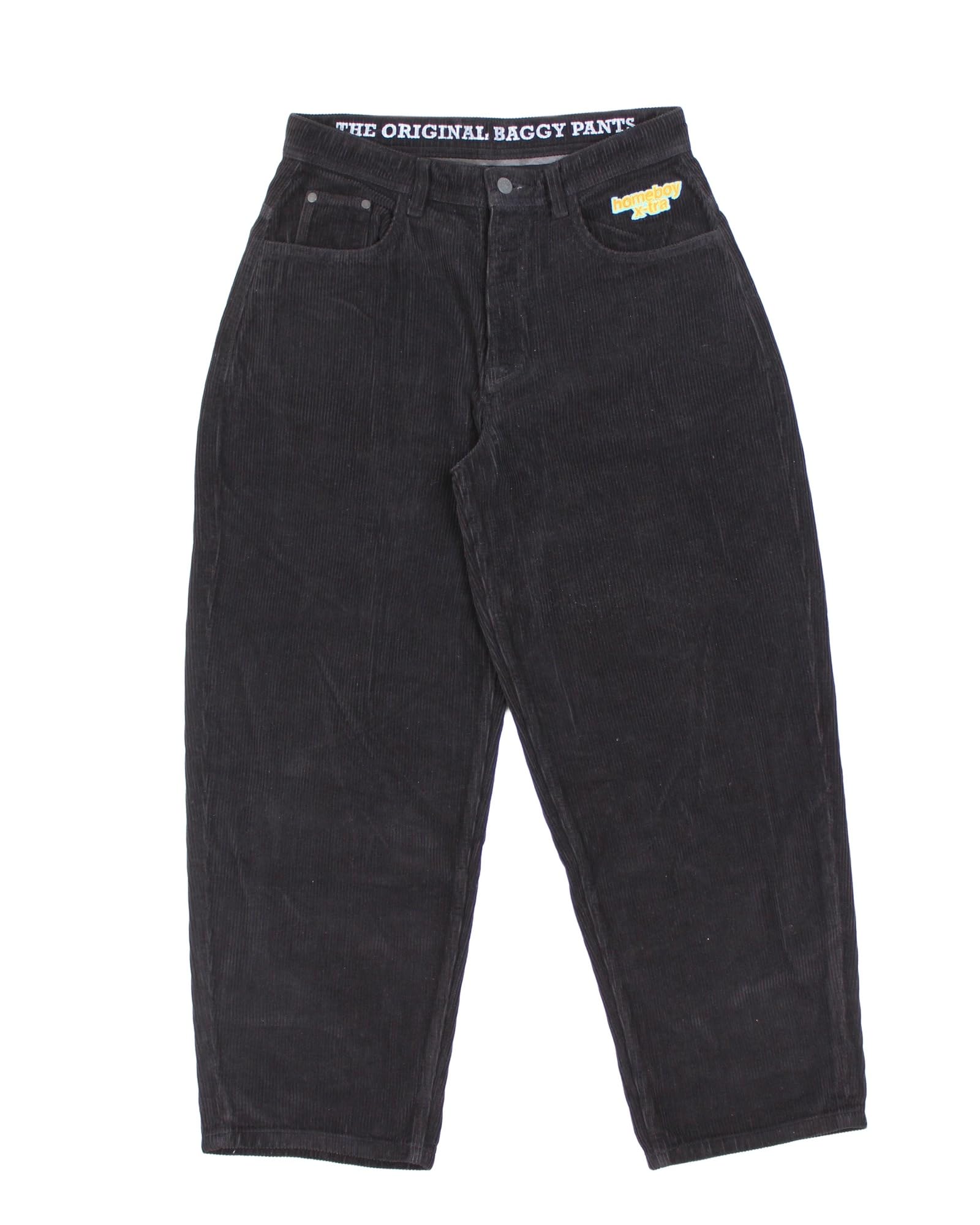 Homeboy Unisex X-Tra Monster Cord Pants, Black, 29 L32