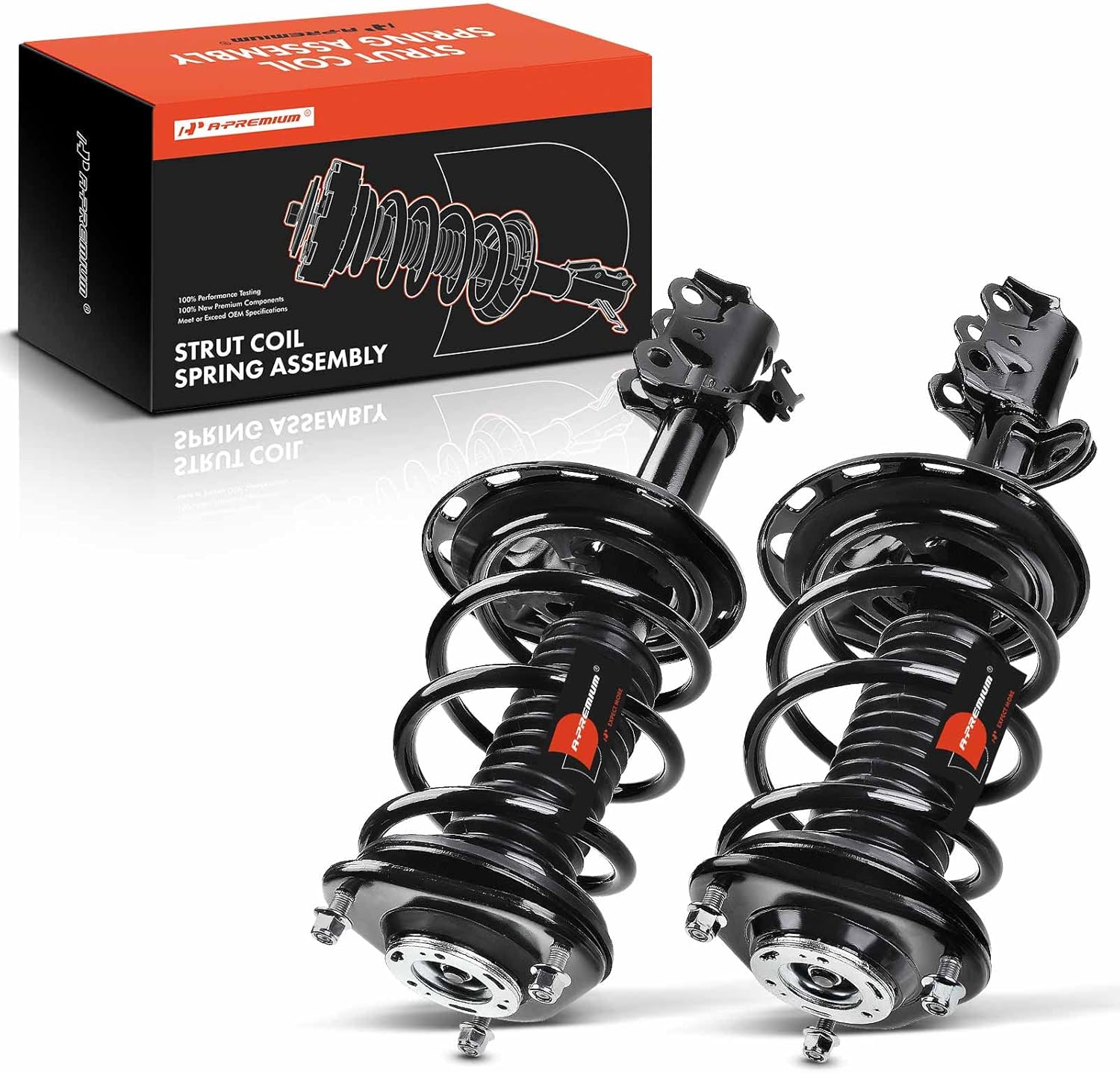 A-Premium Front Strut Assembly Compatible with Toyota Prius V 2012-2017 & Scion tC 2011-2016 - 2x Replacement Suspension Complete Strut Shock Absorber with Coil Spring