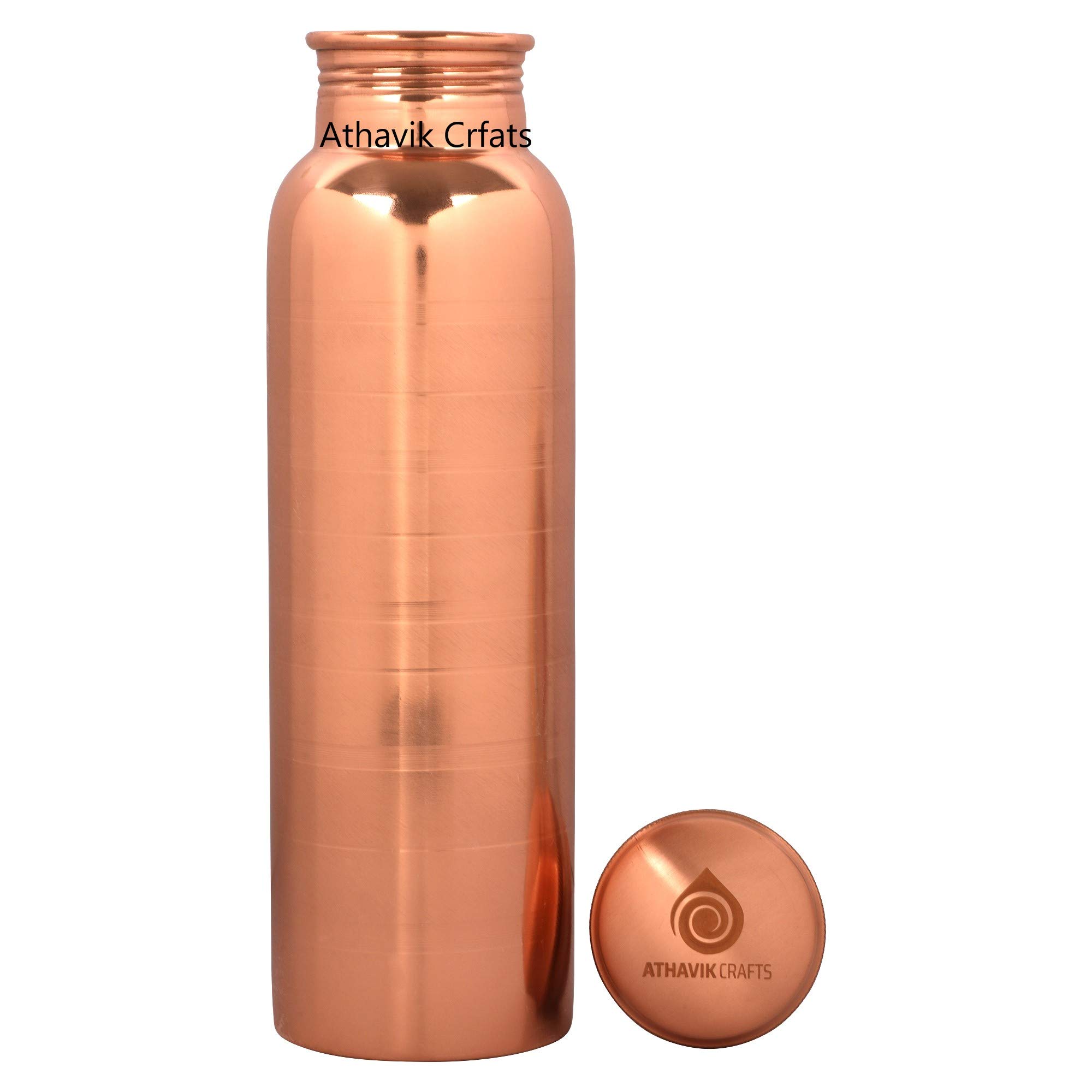 THE ART BOX Borraccia in rame martellato da 1 litro, extra large, un contenitore ayurvedico in