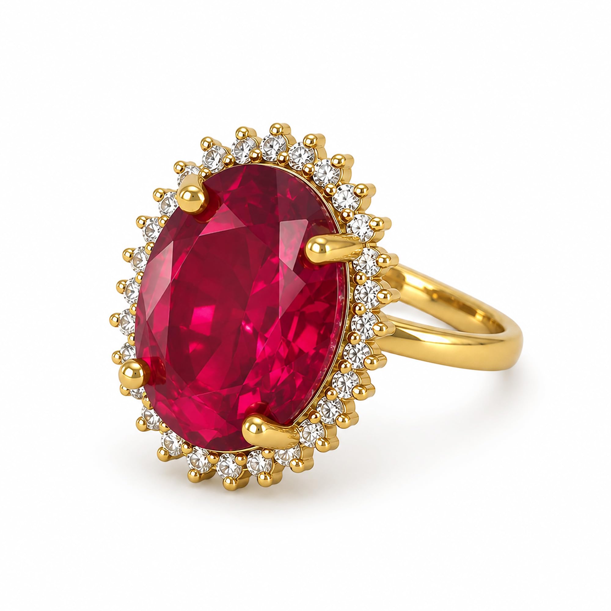 Finger Rings for Women Stylish Red American Diamond/CZ Gold Plated Adjustable Trendy Rings for Women and Girls-picture-41