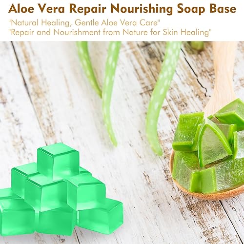 Miniatura 2 de EDSRDRUS Base de jabón aromática de 1 libra hecha a mano con aloe vera y aceite de coco, base de jabón hidratante para derretir y verter