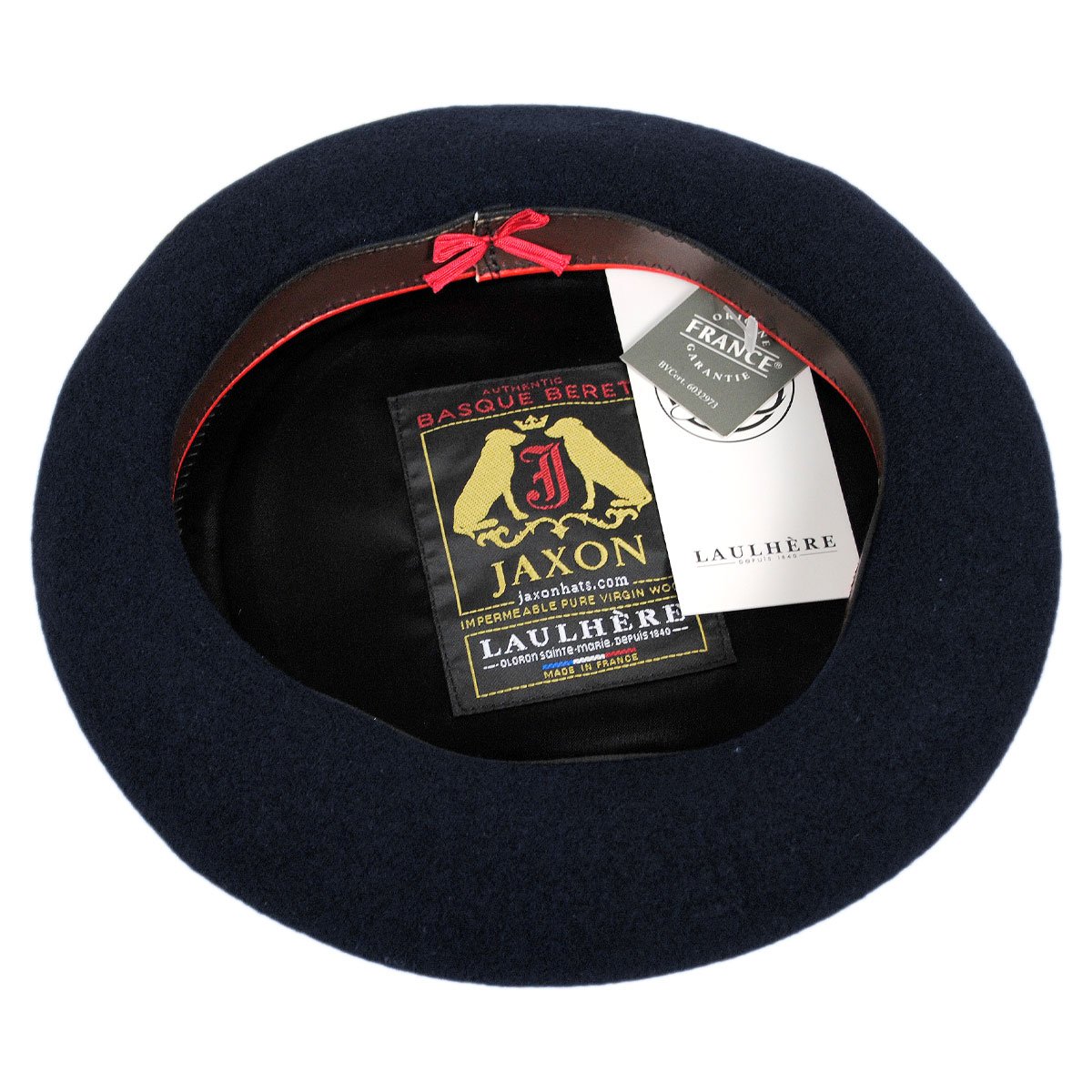 Jaxon Wool Basque Beret by Laulhere (X-Large, Navy Blue)