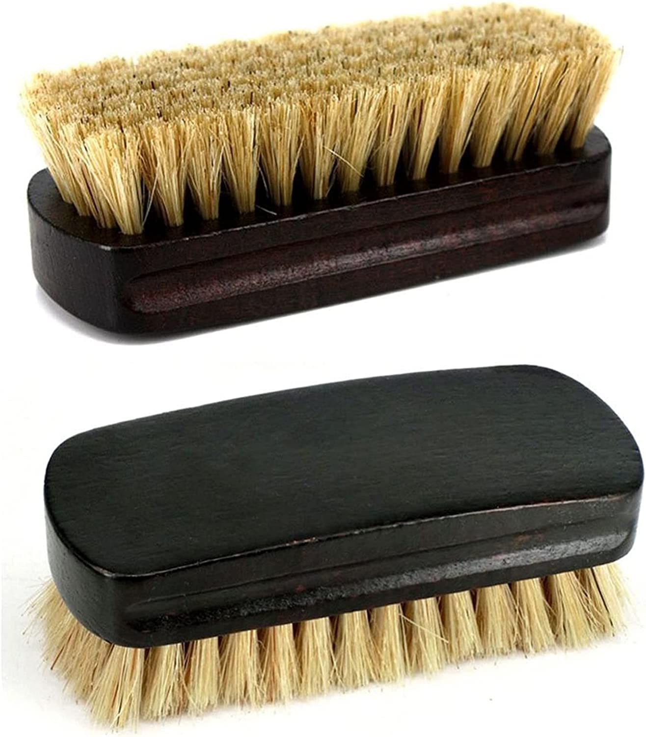 Cepillo for Zapatos, Cepillo for Botas, pulidor de Zapatos, Cepillo de cerdas, Mango de Madera, Herramienta de Limpieza del hogar, Cepillo de Limpieza de Accesorios(Schwarz)