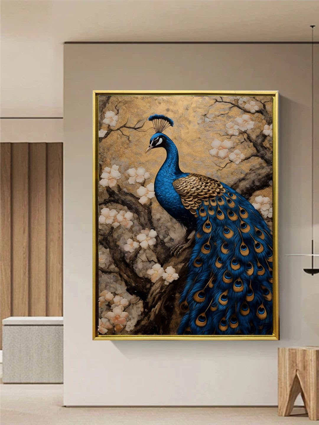 Golden Lucky Wish Tree Painting - Wall Art -6