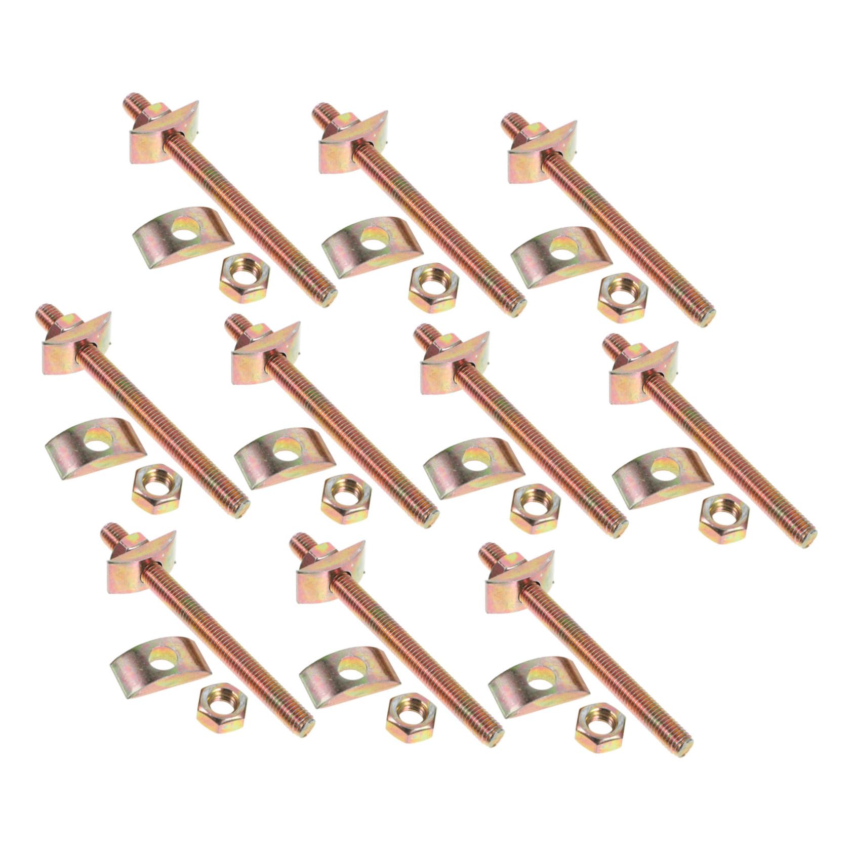 Arbeitsplattenverbinder aus Eisen Goldfarben Stabile Möbelverbindung Einfache Montage für Tisch und Bettgestelle 10 Stück