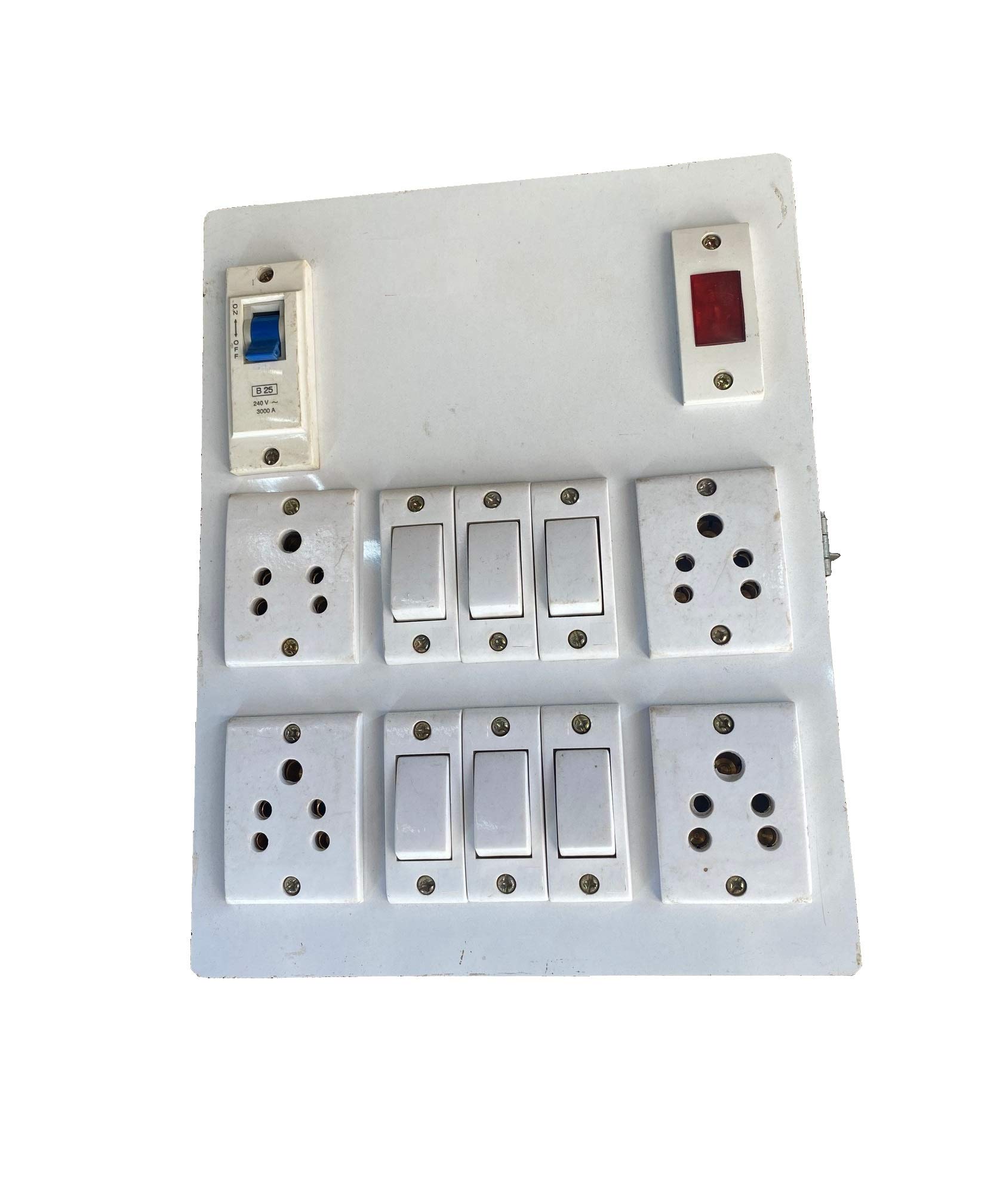 Wooden Electrical Board 6A (6Switches 4 Sockets,1 Indicator,& 1 MCB)-image-20