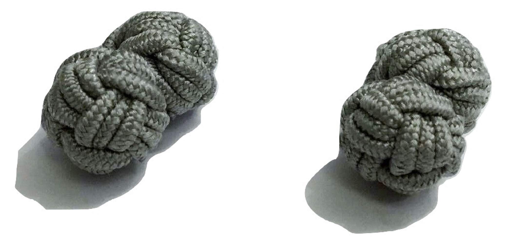 L&L® Men's Premium Plain Knitted Knot Cufflinks Wedding Casual Business Suit (Silver)
