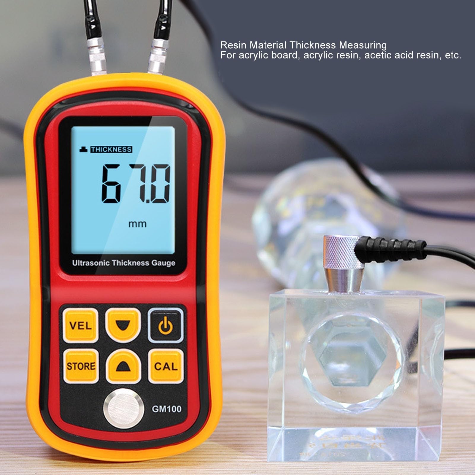 Medidor de Espesor Digital GM100 para rango 225mm para acero