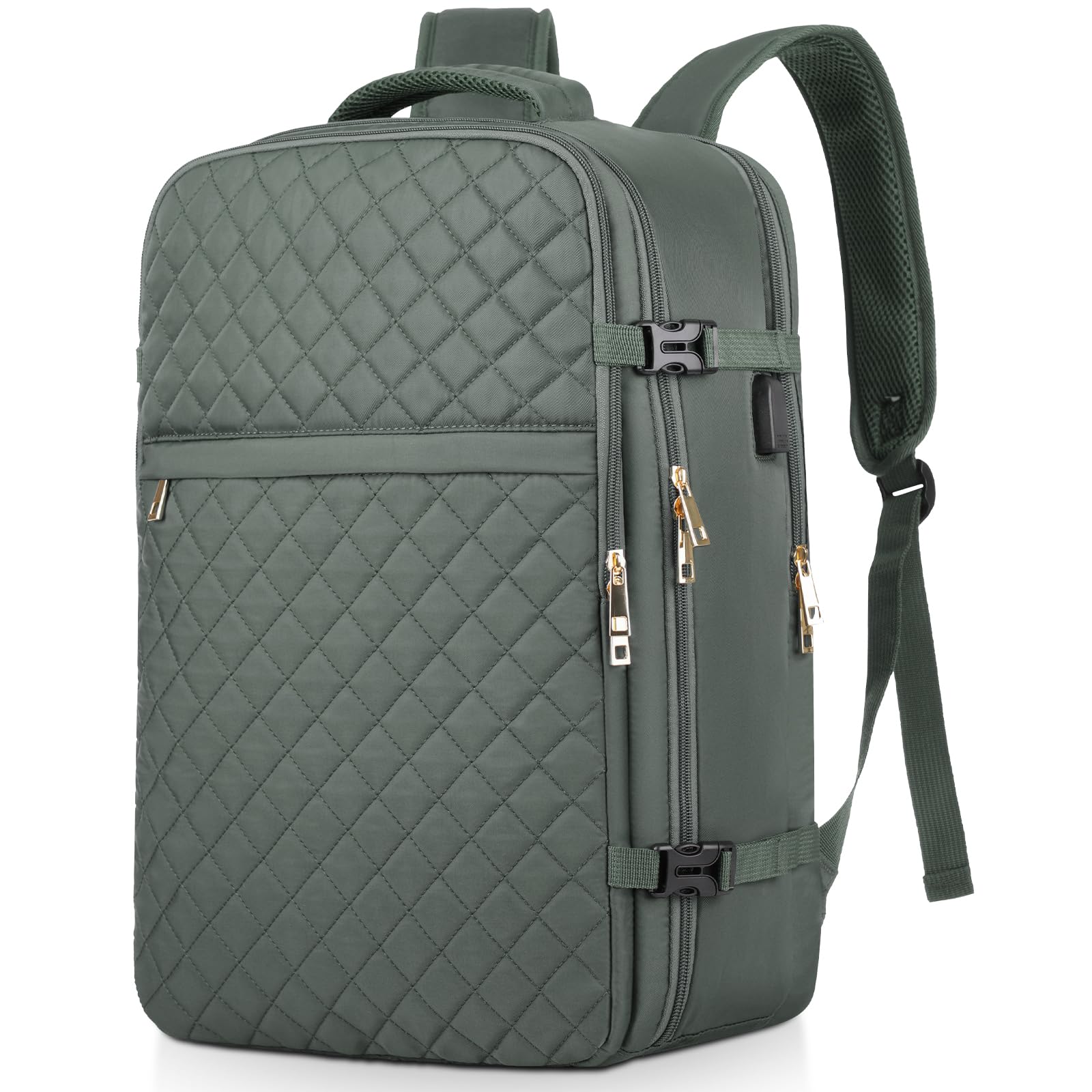 MOMUVOLarge Travel Backpack Women, Flight Approved Carry On Backpack, Water Resistant Anti-Theft Large Casual Daypack, Black