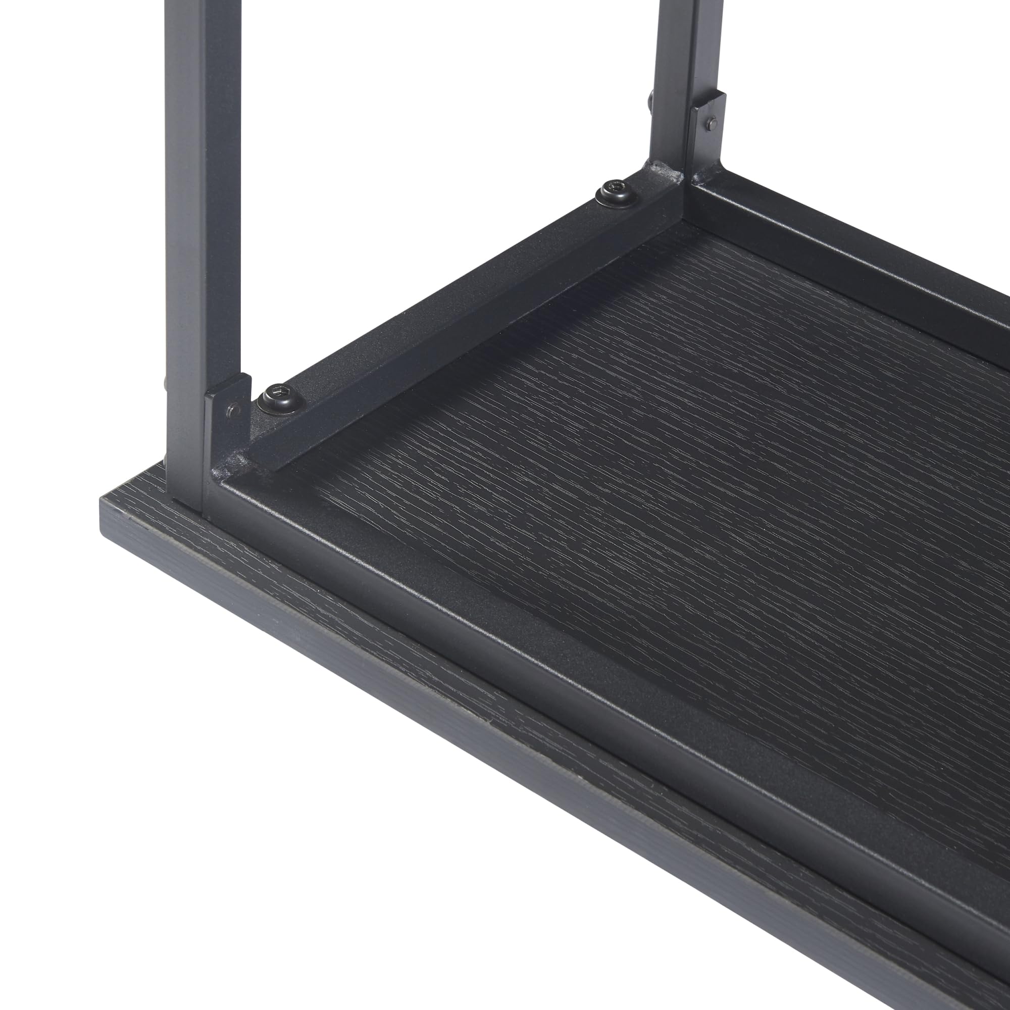 [en.casa] Mobile Portalegna per Camino Deposito per Tronchi da Legnaia Scaffale per Accatastare Legna da Ardere 112 x 60 x 30 cm Struttura in Acciaio con 2 Piani