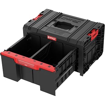 Qbrick System Pro Drawer 1 Toolbox 2.0 Basic Black Tool Box with Deep Drawer Robust Automatic Blockage Modular