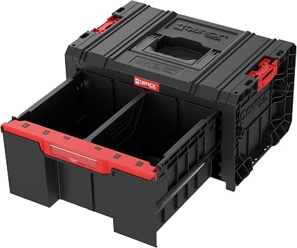 صندوق أدوات Qbrick System Pro Drawer 1 2.0 صندوق أدوات أسود أساسي مع درج عميق ومعي وحدات حجب أوتوماتيكية قوية