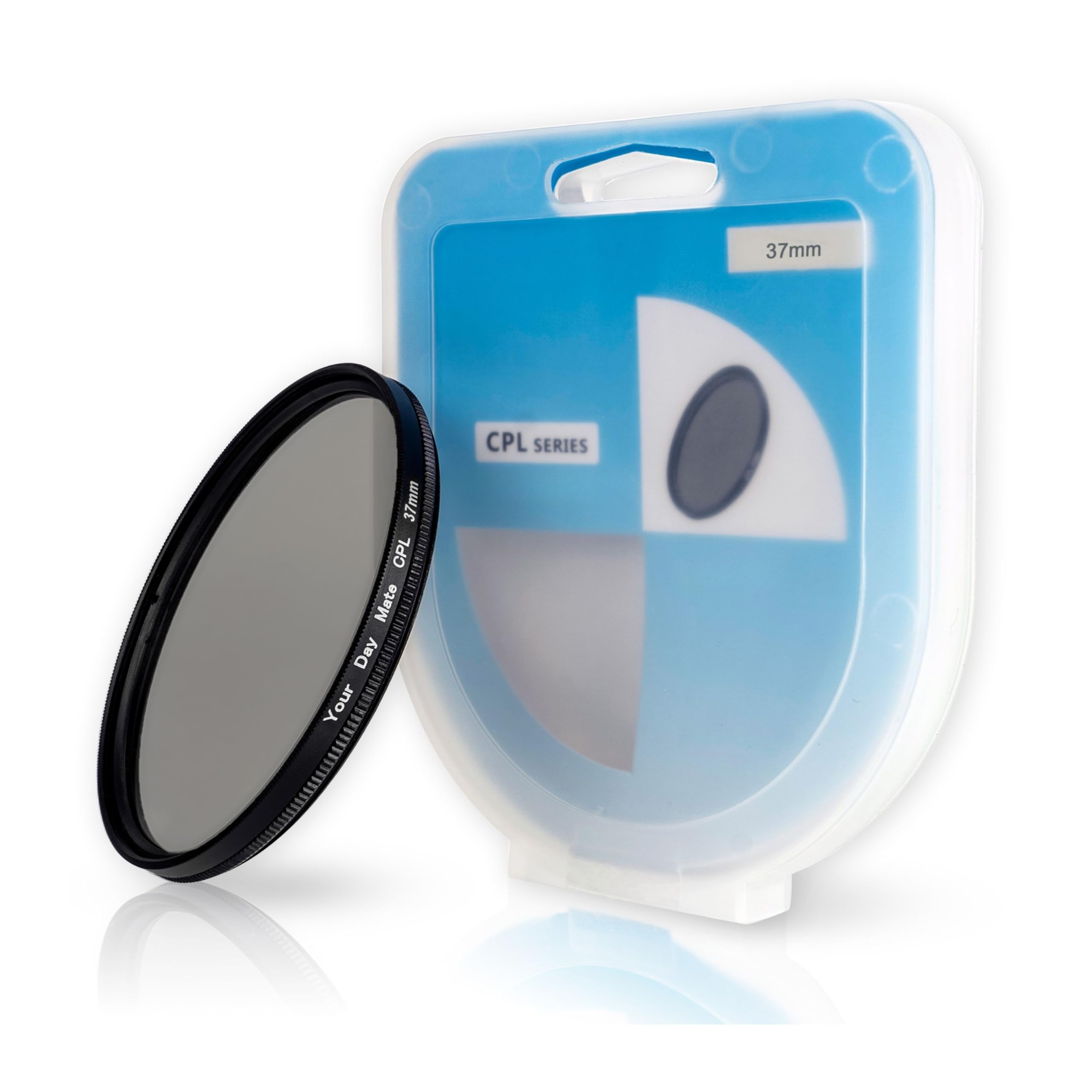 Filtr polaryzacyjny CPL Ø 37 mm, minimalizuje odbicia, poprawia przejrzystość optyczną i wierność kolorów, okrągłe filtry polaryzacyjne z aluminiowym uchwytem, chroni obiektyw aparatu