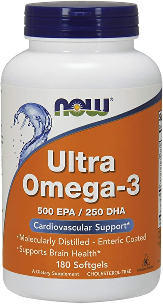 Now Foods Ultra Omega-3 Fish Oil 500 EPA 250 DHA 180 Softgels : Health \u0026  Household
