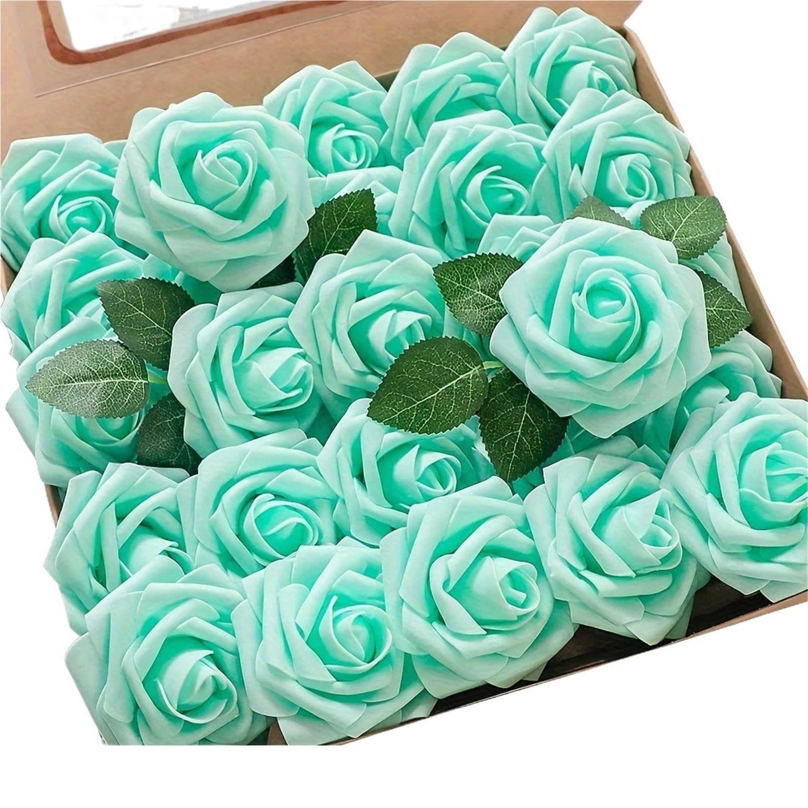 UBOHUZ 30Pcs Artificial Flowers, Fake Roses W/stem For DIY Wedding Bouquets Centerpieces Arrangements Party Home Decorations for Wedding Bridal Bouquet(Color 3)