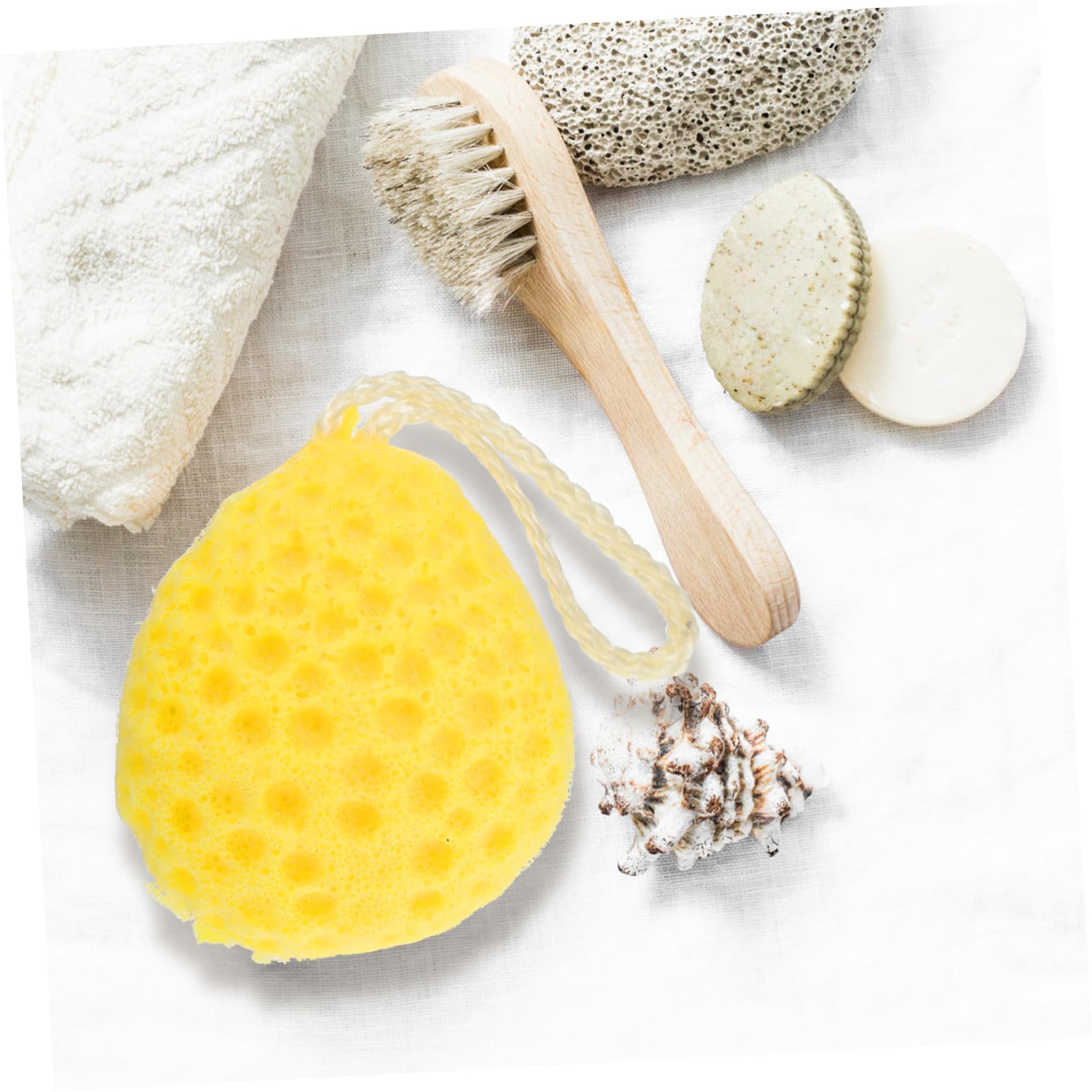 PACKOVE 5Pcs Body Sponge Exfoliating Shower Scrubbers with High Absorbency Convenient Hanging Loofah for Effortless Drying Bathing Essentials for Men Women