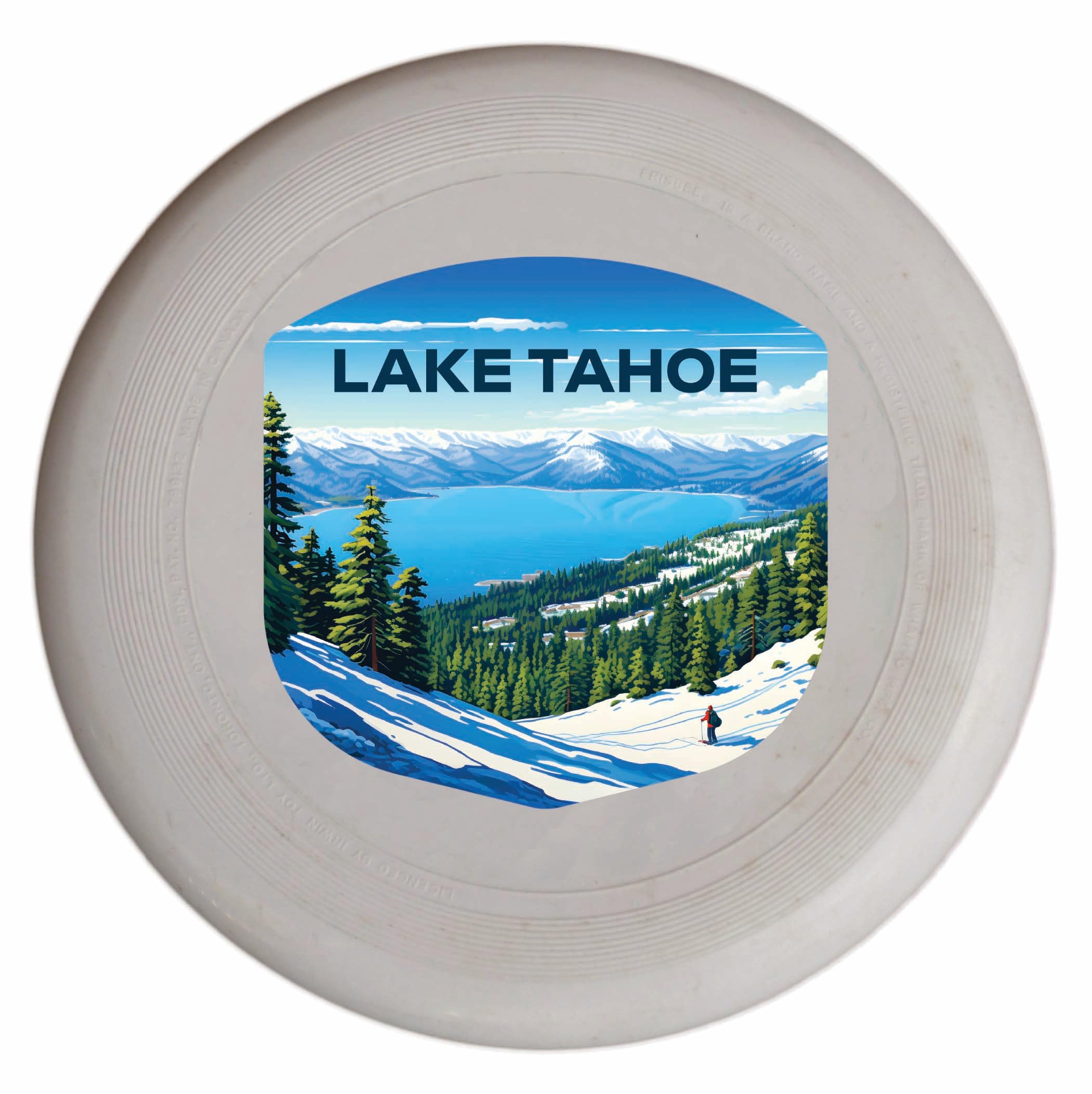 Lake Tahoe Ski Design D Souvenir Frisbee Flying Disc Single