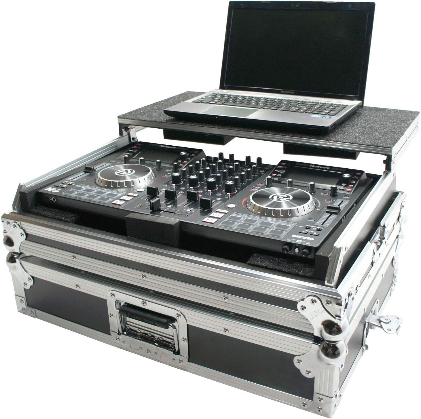 Harmony DJ HCNVLT Flight Ready Glide Laptop Stand Road DJ Case fits Numark NV