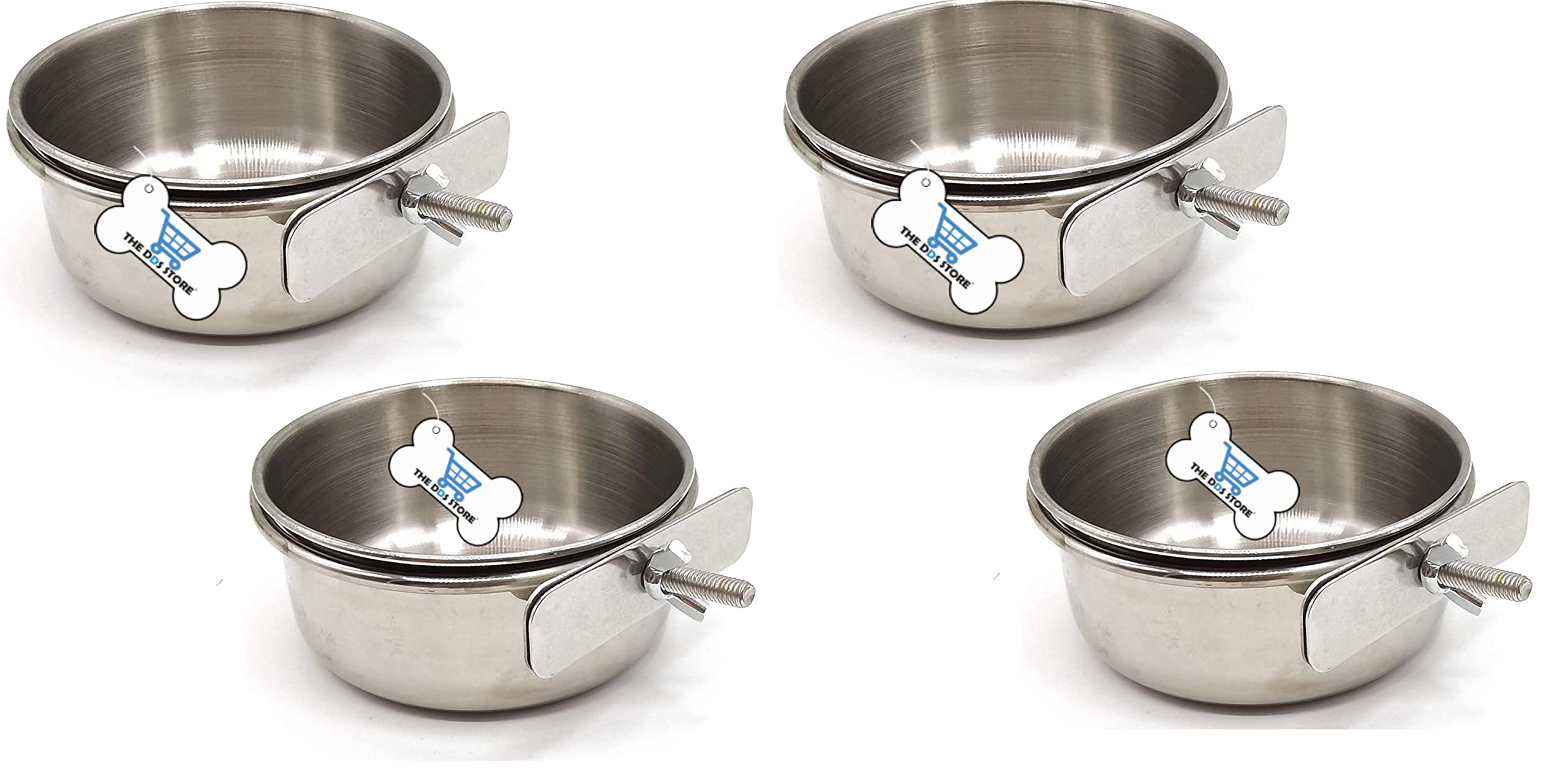 Stainless Steel Bird Feeding Dish Cups, Bird Feeder Parrot Food Water Bowls, Pet Cage Cups Holder for Bird Parrot Cockatiel Conure Budgies Parakeet Small Animal (CLAMP Holder, 4.Pcs 500.ml) (B0BTBT9X94) Amazon Price History, Amazon Price Tracker
