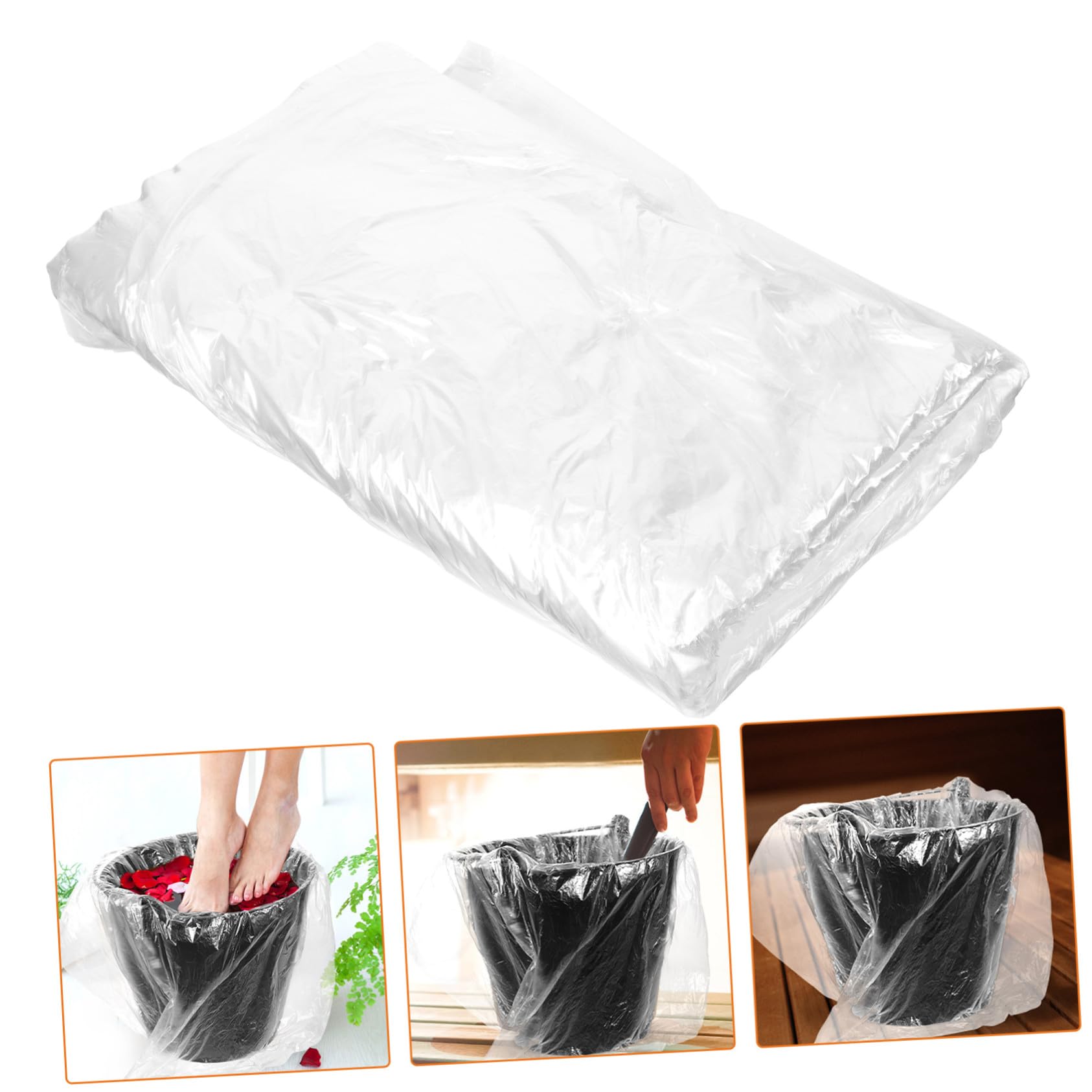 Lot de 80 sacs jetables pour bain de pieds - Imperméables - Pour spa - Pratique - Pour salon et maison - Léger et respirant - Pas d'effort d'installation