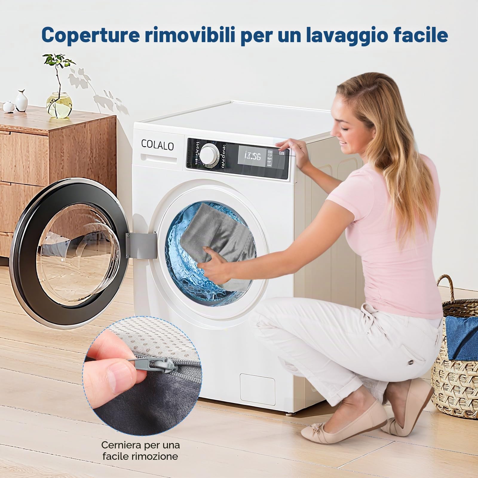 Cuscino per gambe con 3 livelli di altezza, cuscino ortopedico a cuneo per gambe dopo interventi chirurgici (ginocchio, anca, LCA), morbida schiuma memory, scanalature a forma di U per il posizionamen