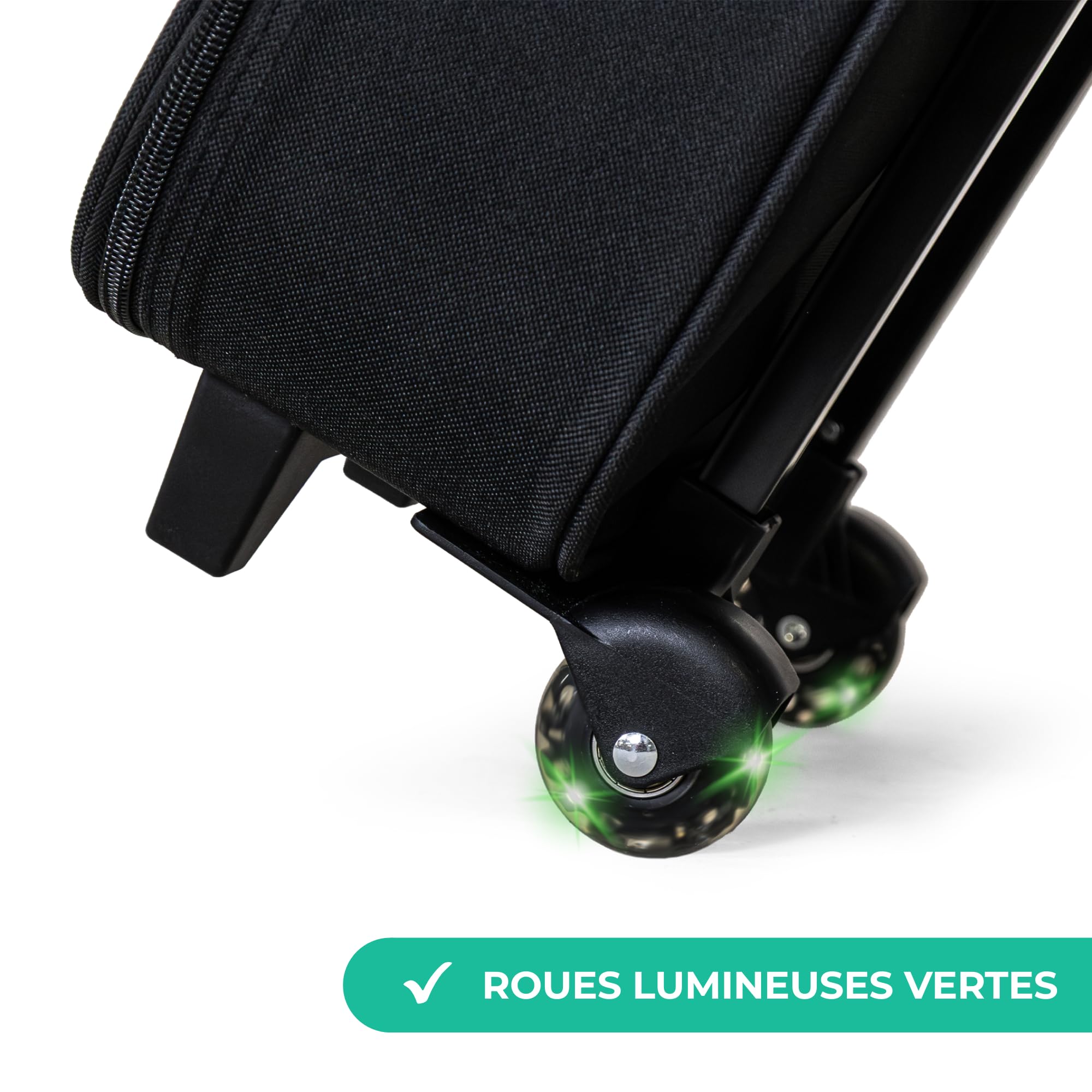 NoBoringSuitcases.com® Valise Enfant Personnalisé avec Un Nom 48x31x19 cm Ultra Légère Bagages À roulettes LED pour Enfants Valisette A Roulette Ado - Garçon - Camion-Benne - Dessiné - Jaune