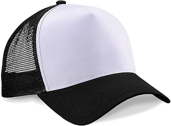 Beechfield Unisex Snapback Trucker Cap One Size Black/White