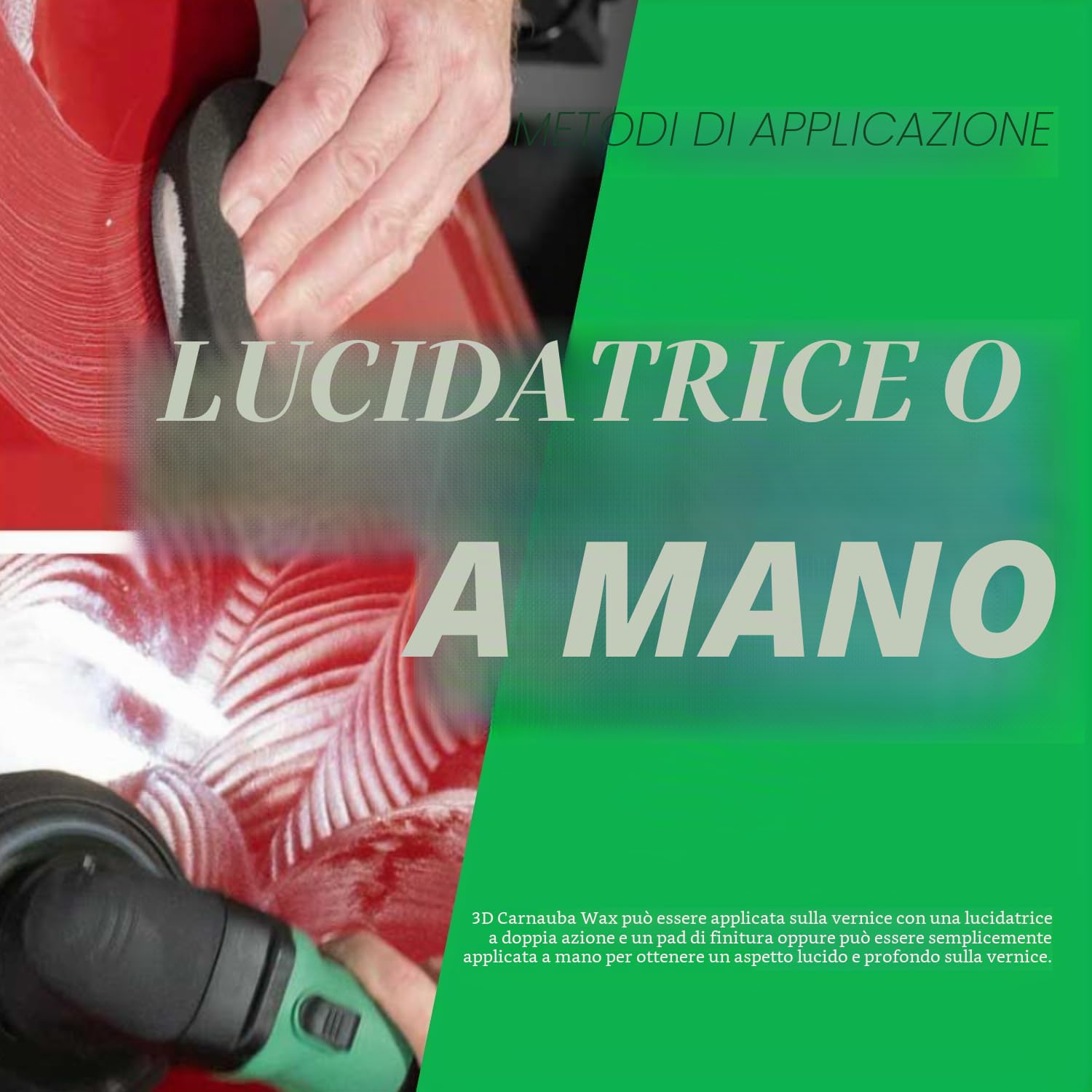 3D Products Carnauba, Cera Auto Professionale Effetto Lucido e Bagnato