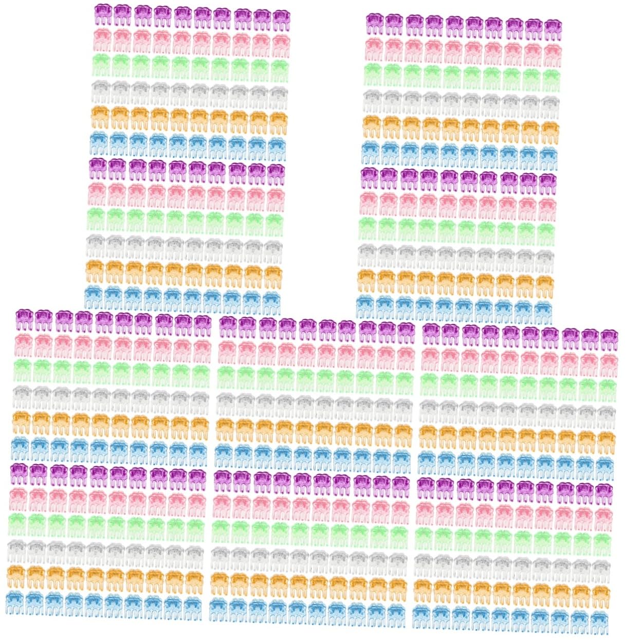 UPKOCH 10 Sätze Pflanzenclips Für Orchideen Kunststoff Blumenförmige Stützklammern Zur Unterstützung Von Pflanzen Und Ranken Für Gartenliebhaber Farben Im Packung 120 Stück * 10