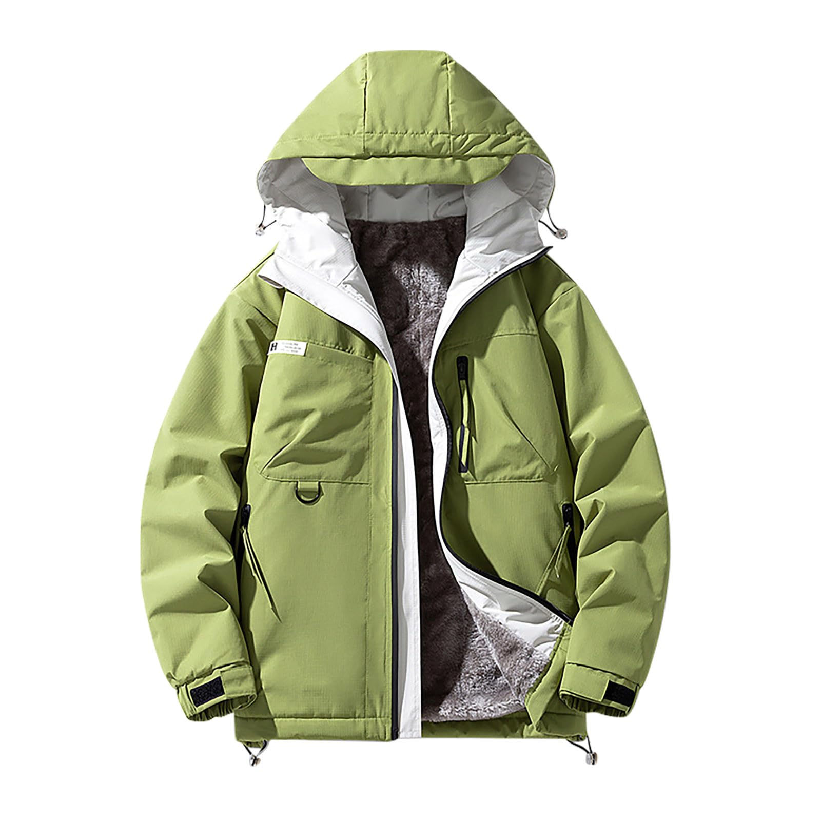 Men Winter Coats Heavyweight Windproof Oversized Jacket Puffer Full Zipper Down Hoodie Winter Warm Thicken Outwear