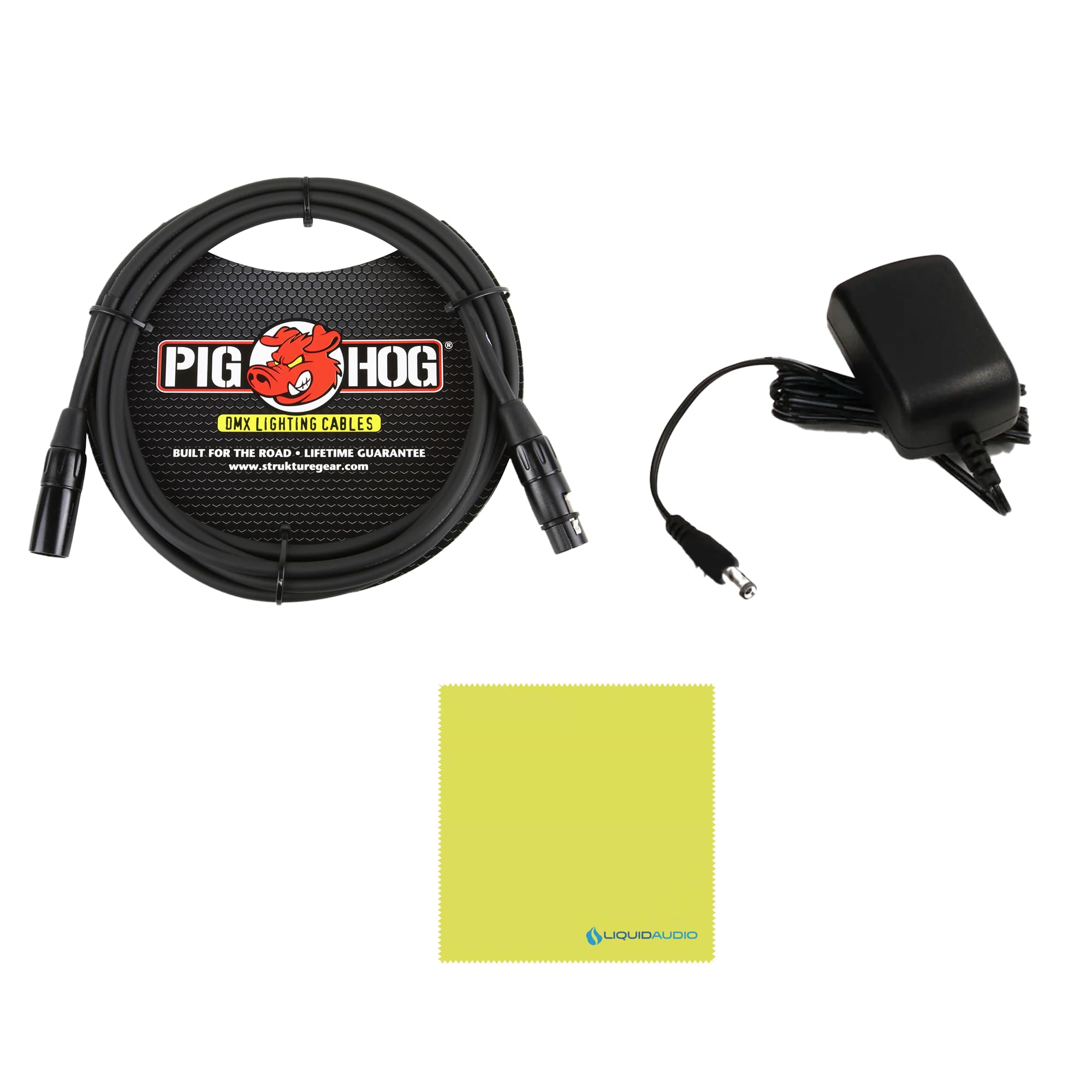 Chauvet Obey 40 D-Fi 2.4 Wireless DMX Lighting Controller Bundle w/Pig Hog PHDMX10 Lighting Cable and Liquid Audio Polishing Cloth