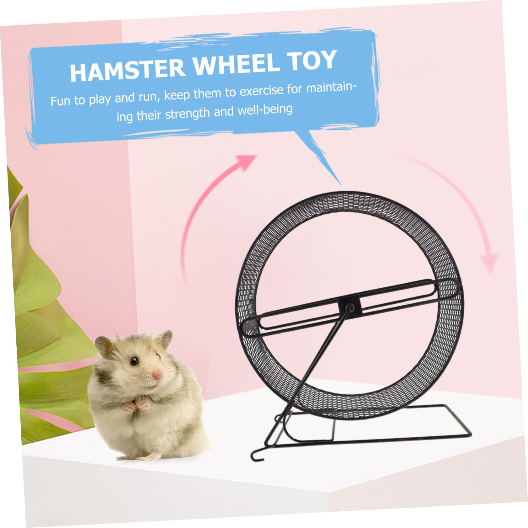 Fer Roue Silencieuse pour Exercice Sûr, Hamster pour Petits Animaux