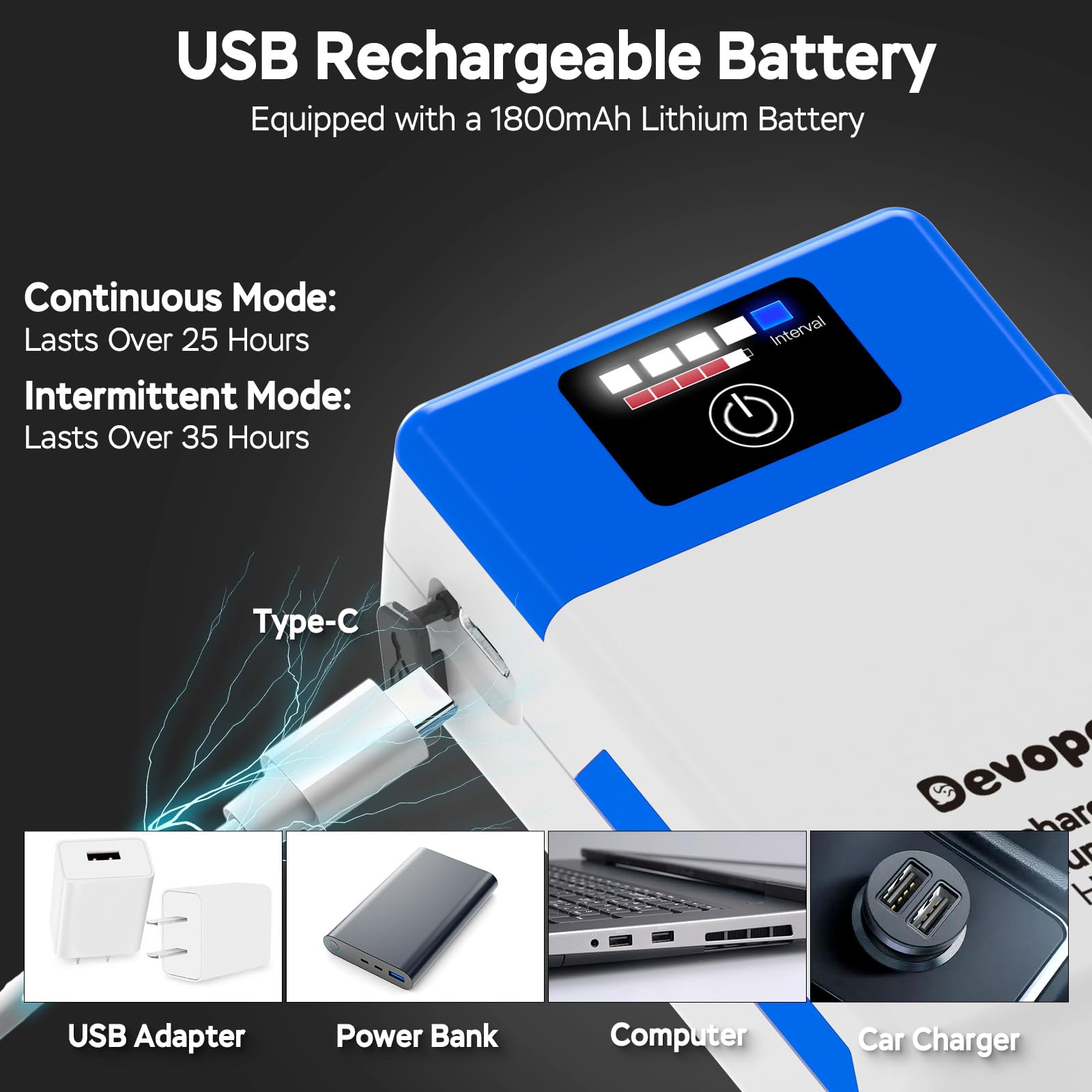 Pompa ad aria portatile a batteria per acquario A6014