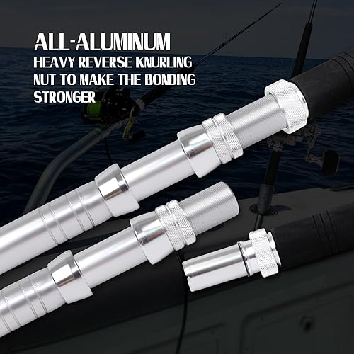 Miniatura 5 de Fiblink Caña de pescar de pesca de pesca de pesca de pesca de pesca de agua salada en alta mar con todas las guías de rodillos (potencia pesada, 5