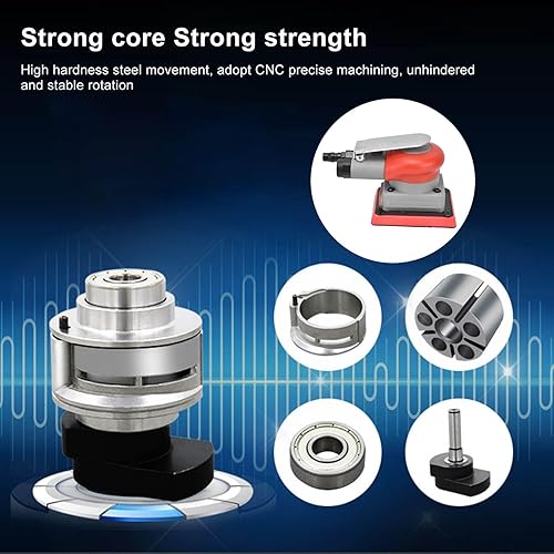 Miniatura 5 de Lijadora orbital aleatoria neumática Lijadora de aire de 0.098 in para detallar auto pulido de carpintería con agarre de palma de órbita