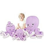 DENTRUN Octopus Stuffed Animals, Giant Octopus Plush Doll Play Toys for Kids Girls Boys Adults Birthday Xmas Halloween Present Stuffed Sea Animals Plushie, 7/16/24/32 Inches, 5 Colors
