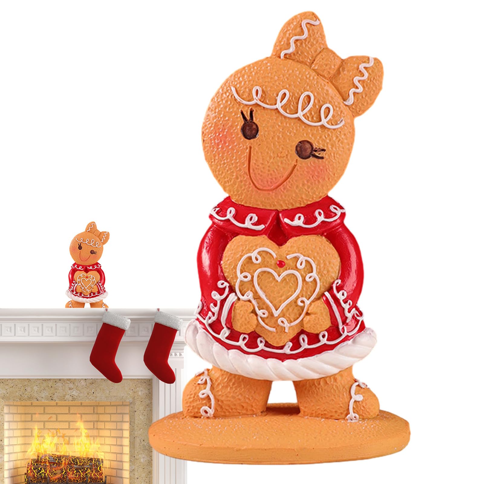 Décorations Noël En Pain D’Épice – Figurines Mignonnes En Résine Pour Salon, Chambre Ou Table - 5