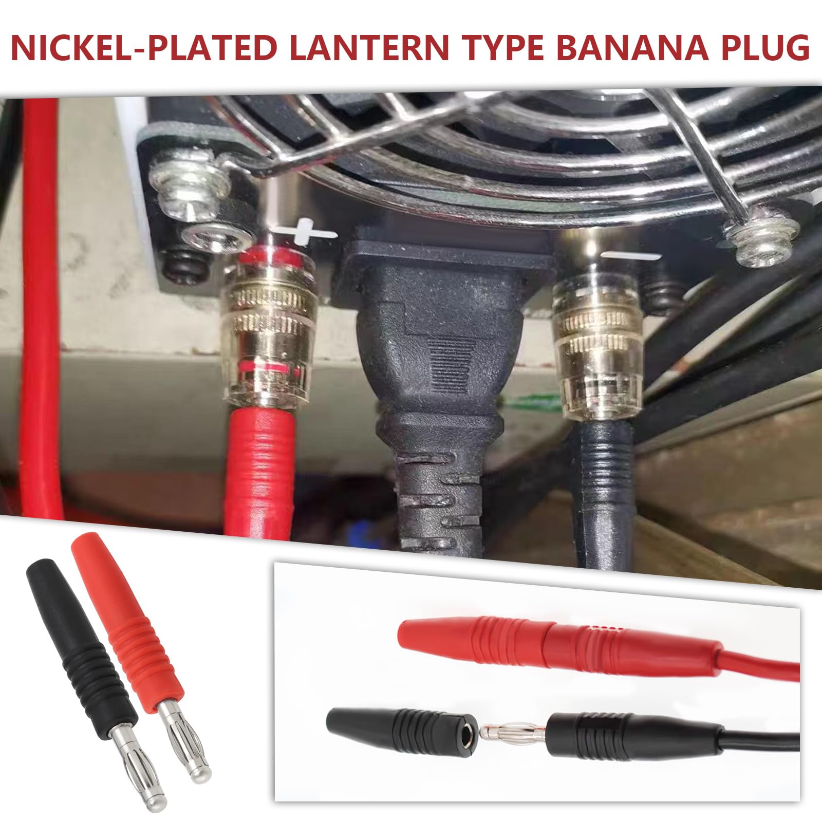 ECSiNG 4 works 3mm Banana Plug Nickel Plated Banana Plug Audio Speaker Connector Adapter Compatible with Hammant Controllers Compatible with Morgan Controllers - Image 2